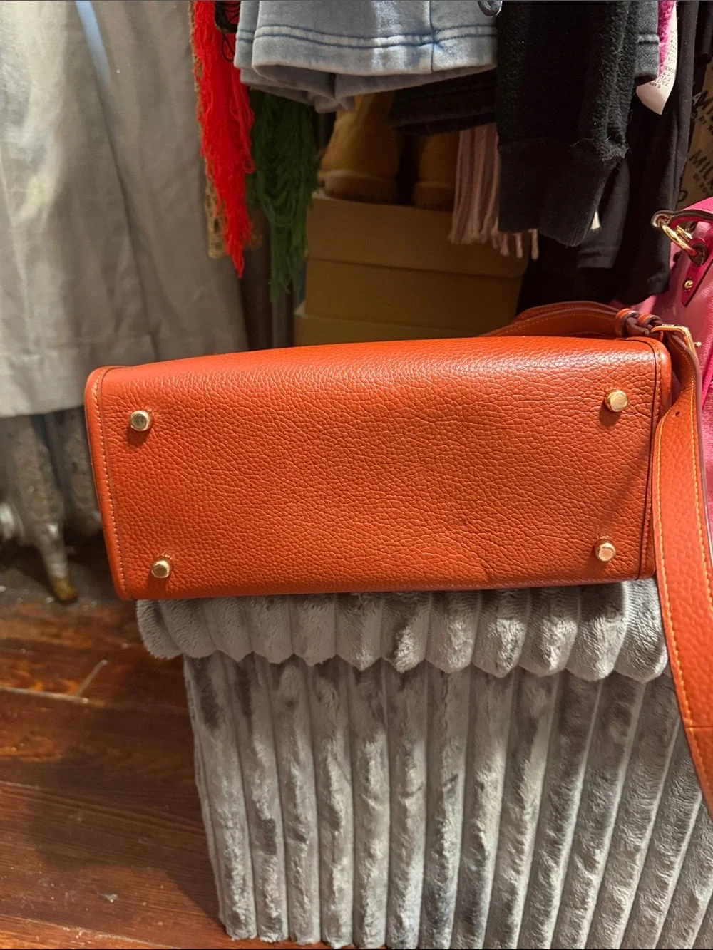 Coach Strawberry Print Signature Canvas Tote in Orange